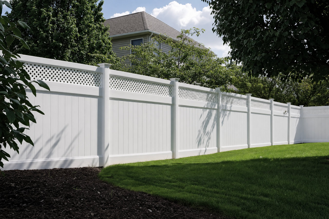 Vinyl fence installation
