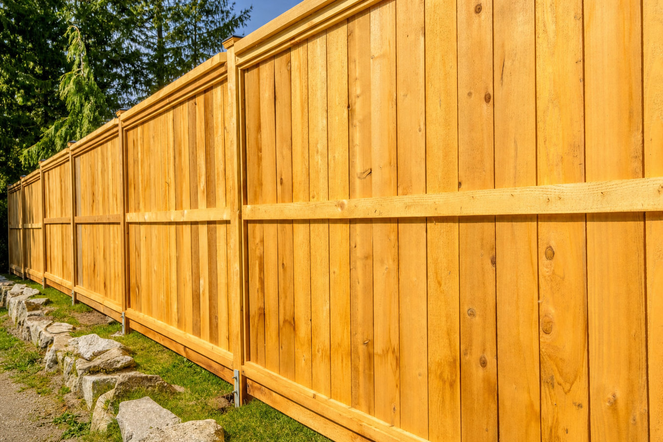 Wood and privacy fence installation